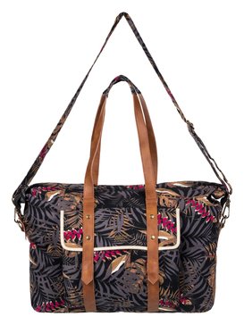 roxy, Bolsa Feminina de Viagem com Bolso Frontal Roxy, ARTHRACITE JUNGLY FLOWERS* (kvj9) RX BOLSA BEACH ENTRY IMP BR78281638