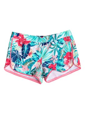 roxy, Jungle Poem - Boardshort, MARSHMALLOW TAC O TAC FLOWER (wbt6) Jungle Poem - Board Shorts ERGBS03031