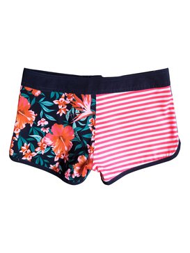 roxy, Girls 7-14 Roxy Waves Colorblock 5" Boardshorts, DRESS BLUE ISLAND TROPIC (xbbr) ROXY WAVES COLORBLOCK BSH ERGBS03042