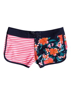 roxy, Girls 7-14 Roxy Waves Colorblock 5" Boardshorts, DRESS BLUE ISLAND TROPIC (xbbr) ROXY WAVES COLORBLOCK BSH ERGBS03042