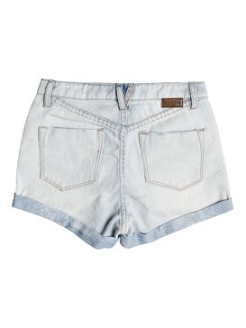 roxy, Girls 7-14 Go Find Yourself High Waisted Denim Shorts, BLEACHED BLUE (bezw) GO FIND YOURSELF ERGDS03031