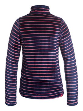roxy, Igloo - Veste en polaire à poils longs, TEDDY STRIPE_BLUEPRINT (bsq5) Igloo - Plush Fleece Jacket ERGFT03140