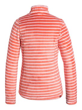 roxy, Igloo - Veste en polaire à poils longs, TEDDY STRIPE_CAMELLIA (mjw6) Igloo - Plush Fleece Jacket ERGFT03140