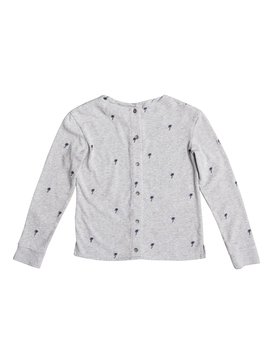 roxy, Sky Survey Palmito - Sudadera abotonada a la espalda, HEATHER GREY GIRL PALMITO (sgr6) Sky Survey Palmito - Button Back Sweatshirt ERGFT03228