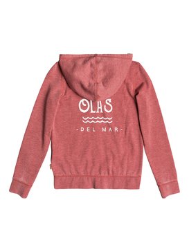 roxy, Girls 7-14 Be The Overflow Hola Beachachas Zip-Up Hoodie, DUSTY CEDAR (mmr0) BE THE OVERFLOW HOLA BEACHACHA ERGFT03242