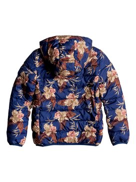 roxy, Question Reason Print - Manteau d’isolation thermique, CASTAWAY FLORAL KIDS BLUE PRIN (bsq6) Question Reason Print - Insulator Jacket ERGJK03032
