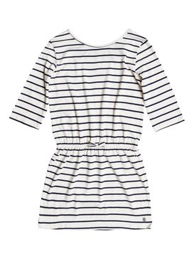 roxy, Girls 7-14 Lovely Daughters Stripe 3/4 Sleeve Dress, MARSHMALLOW HEAVEN STRIPE (wbt8) LOVELY DAUGHTERS STRIPE ERGKD03048