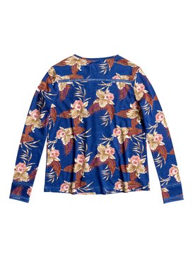 roxy, June Hymn - Top à manches longues, CASTAWAY FLORAL KIDS BLUE PRIN (bsq6) June Hymn - Long Sleeve Top ERGKT03031