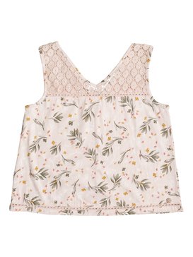 roxy, Girls 7-14 Marvelous Invention Sleeveless Top, PALE DOGWOOD BOTANIC GARDEN (nds6) MARVELOUS INVENTION ERGKT03061