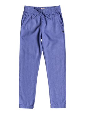 roxy, Girls 7-14 Friendly People Linen Pants, BLEACHED DENIM (pmk0) FRIENDLY PEOPLE ERGNP03013