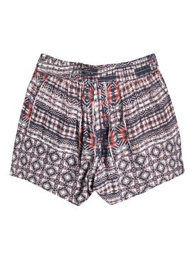 roxy, Girls 7-14 Wreath Of Daisies Printed Shorts, MARSHMALLOW MEXICAN RUG (wbt6) WREATH OF DAISIES ERGNS03022