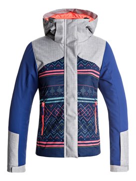roxy, Flicker - Snow Jacket, SODALITE BLUE_ASTA FAIRISLE (byb9) Flicker - Snow Jacket ERGTJ03035
