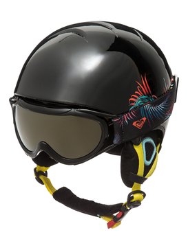 roxy, Misty - Pack casque + masque, TRUE BLACK_NEON PALMS (kvj3) Misty - Helmet and Goggle Set ERGTL03001