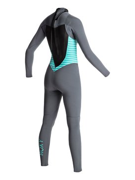 roxy, 4/3mm Syncro Series - Combinaison de surf intégrale, ASH / PISTACCIO (xbbb) 4/3mm Syncro Series - Back Zip GBS Wetsuit ERGW103016