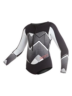 roxy, Pop Surf 1mm - Springsuit met Lang Mouw en Achterrits, TRUE BLACK (kvj0) Pop Surf 1mm - Back Zip Long Sleeve Springsuit ERGW403000