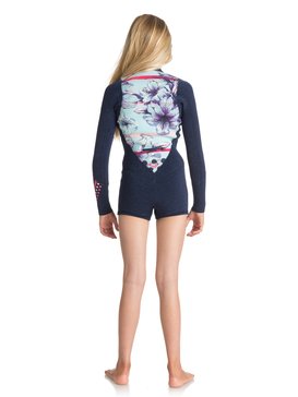 roxy, 2mm Pop Surf - Traje de Surf de Primavera con Manga Larga y Cremallera Frontal, NAVY (bte0) 2mm Pop Surf - Long Sleeve Front Zip Springsuit ERGW403004