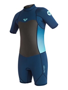 roxy, Syncro 2/2mm - Springsuit met Achterrits, BLUE PRINT (bsq0) Syncro 2/2mm - Back Zip Springsuit ERGW503001