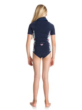 roxy, 2mm Pop Surf - Traje de Surf de Primavera con Manga Corta y Cremallera Frontal, NAVY (bte0) 2mm Pop Surf - Short Sleeve Front Zip Springsuit ERGW503007