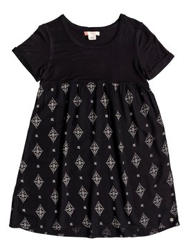 roxy, Branche Of Lilac - Vestito a maniche corte, ANTHRACITE TRIBAL VOICE RG (kvj2) Branche Of Lilac - Short Sleeve Dress ERGWD03032