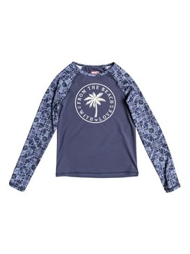roxy, Girls 7-14 Perou Ditsy Long Sleeve Rashguard, MARSHMALLOW CHICAS DEL MAR RG (xbww) PEROU DITSY L/S LYCRA ERGWR03064