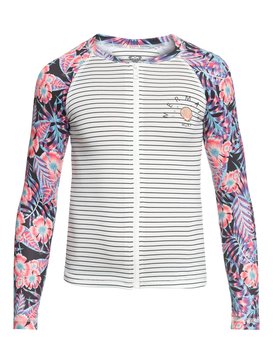 roxy, Sunset Only - UPF 50 Langarm-Rash Vest mit Reißverschluss, MARSHMALLOW BASIC STRIPE 2 (wbt1) Sunset Only - Zipped Long Sleeve UPF 50 Rash Vest ERGWR03076