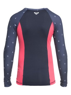 roxy, Tropi ROXY - Licra de Manga Larga con Protección Solar UPF 50, DRESS BLUES WATERCOLOR ANCHOR (btk7) Tropi ROXY - Long Sleeve UPF 50 Rash Vest ERGWR03080