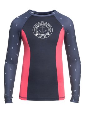 roxy, Tropi ROXY - Licra de Manga Larga con Protección Solar UPF 50, DRESS BLUES WATERCOLOR ANCHOR (btk7) Tropi ROXY - Long Sleeve UPF 50 Rash Vest ERGWR03080