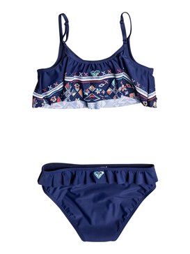 roxy, Little Pretty - Flutter Bikini Set, BLUE DEPTHS (bta0) Little Pretty - Flutter Bikini Set ERGX203061