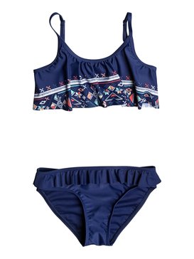 roxy, Little Pretty - Flutter Bikini Set, BLUE DEPTHS (bta0) Little Pretty - Flutter Bikini Set ERGX203061