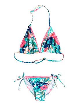 roxy, Jungle Poem - Tri Bikini Set, MARSHMALLOW TAC O TAC FLOWER (wbt6) Jungle Poem - Tri Bikini Set ERGX203067