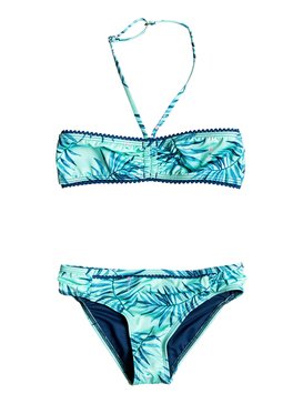 roxy, Jungle Poem - Maillot de bain deux pièces bandeau, BEACH GLASS LA CROISETTE (gcz6) Jungle Poem - Bandeau Bikini Set ERGX203069