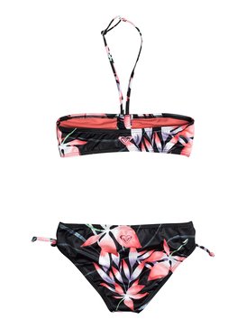 roxy, Blowing Mind - Bandeau Bikini Set, ANTHRACITE MISTERY FLORAL (kvj6) Blowing Mind - Bandeau Bikini Set ERGX203073