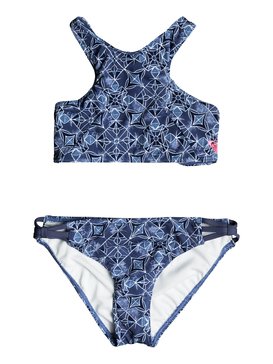 roxy, Girls 7-14 Perou Ditsy Crop Top Bikini Set, MARSHMALLOW CHICAS DEL MAR RG (xbww) PEROU DITSY CROP TOP SET ERGX203107