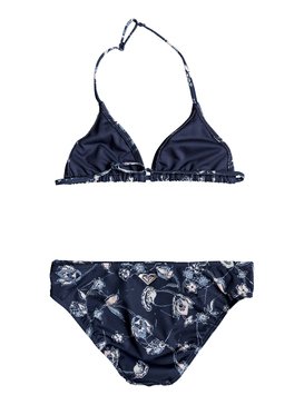 roxy, Beach Days - Conjunto de Bikini Triangular Tiki, DRESS BLUES BEYOND WAY (btk1) Beach Days - Tiki Tri Bikini Set ERGX203141