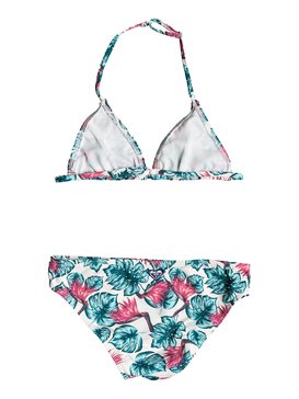 roxy, Beach Days - Conjunto de Bikini Triangular Tiki, MARSHMALLOW ABYSSAL TROPICAL (xwgr) Beach Days - Tiki Tri Bikini Set ERGX203141