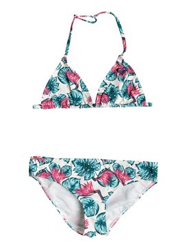 roxy, Beach Days - Conjunto de Bikini Triangular Tiki, MARSHMALLOW ABYSSAL TROPICAL (xwgr) Beach Days - Tiki Tri Bikini Set ERGX203141