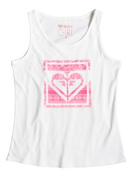 roxy, Rainy Night Tropical Heart - Top sans manches, MARSHMELLOW (wbt0) Rainy Night Tropical Heart - Vest Top ERGZT03164