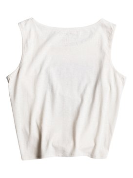 roxy, Keys Boarder Sunrise Palm - Knotted Vest Top, MARSHMELLOW (wbt0) Keys Boarder Sunrise Palm - Knotted Vest Top ERGZT03178
