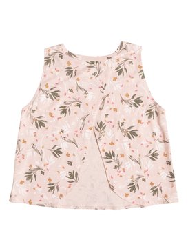 roxy, Girls 7-14 Emotional Flower Sleeveless Tank Top, PALE DOGWOOD BOTANIC GARDEN (nds6) EMOTIONAL FLOWER ERGZT03220
