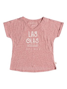 roxy, Girls 7-14 Say Just Yeah El Mar V-Neck Tee, DUSTY CEDAR (mmr0) SAY JUST YEAH EL MAR ERGZT03253