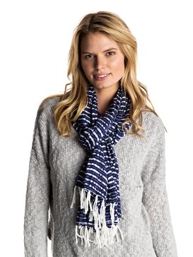 roxy, Really Better - Écharpe à franges, BLUE DEPTHS OLMEQUE STRIPE (bta3) Really Better - Fringed Scarf ERJAA03225