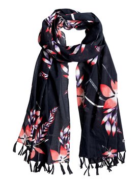 roxy, Really Better - Écharpe à franges, ANTHRACITE MISTERY FLORAL (kvj6) Really Better - Fringed Scarf ERJAA03225