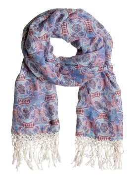 roxy, True Romance - Écharpe à franges, MARSHMALLOW LAND OF TEHOTIHUAC (wbt9) True Romance - Fringed Scarf ERJAA03251