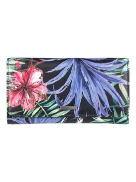 roxy, My Long Eyes - Portefeuille à bouton-pression, ANTHRACITE SWIM BELHARRA FLOWE (kvj6) My Long Eyes - Snap Closure Wallet ERJAA03309