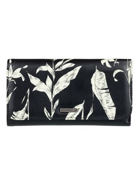 roxy, My Long Eyes - Portefeuille à bouton-pression, ANTHRACITE LOVE LETTER (kvj8) My Long Eyes - Snap Closure Wallet ERJAA03309