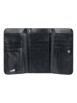 roxy, My Long Eyes - Portefeuille à bouton-pression, ANTHRACITE LOVE LETTER (kvj8) My Long Eyes - Snap Closure Wallet ERJAA03309