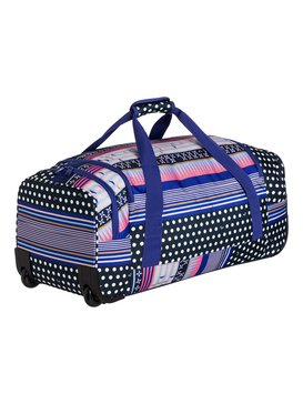 roxy, Distance Across 60L - Grande sacca da viaggio con ruote, DRESS BLUES WINTERY GEO (btk1) Distance Across 60L - Large Wheelie Duffle Bag ERJBL03099
