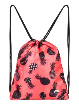 roxy, Light As A Feather - Sac à dos avec cordon de serrage, AX NEON GRAPEFRUIT PINEAPPLE D (nkn6) Light As A Feather - Drawstring Backpack ERJBP03394
