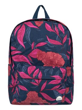 roxy, Sugar Canvas 16L Medium Backpack, DRESS BLUES HOJAS AMERICANO (btk7) SUGAR BABY CANVAS ERJBP03597