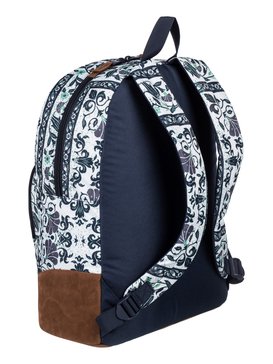 roxy, Fairness 18L Medium Backpack, DRESS BLUES SQUARE FLOWER (btk4) FAIRNESS ERJBP03600